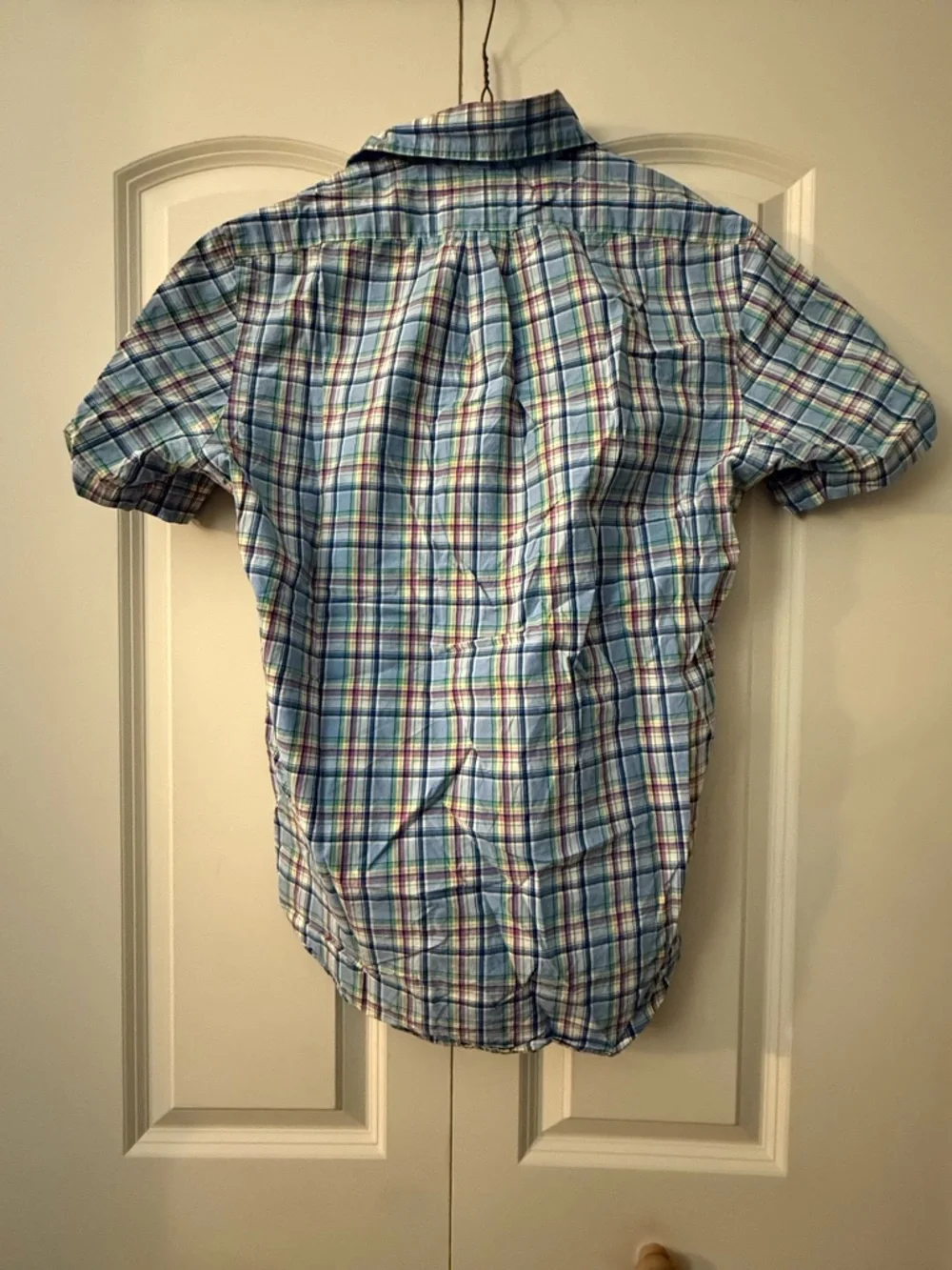 💜Polo Ralph Lauren Plaid Button-Down Shirt – Blue & Pink | Size S